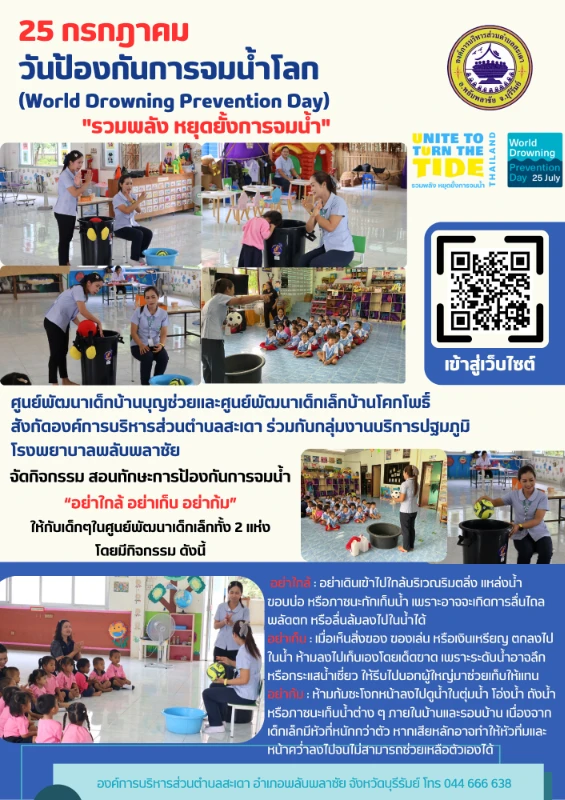 25 กรกฎาคม ของทุกปี วันป้องกันจมน้ำโลก (World Drowning Prevention Day)