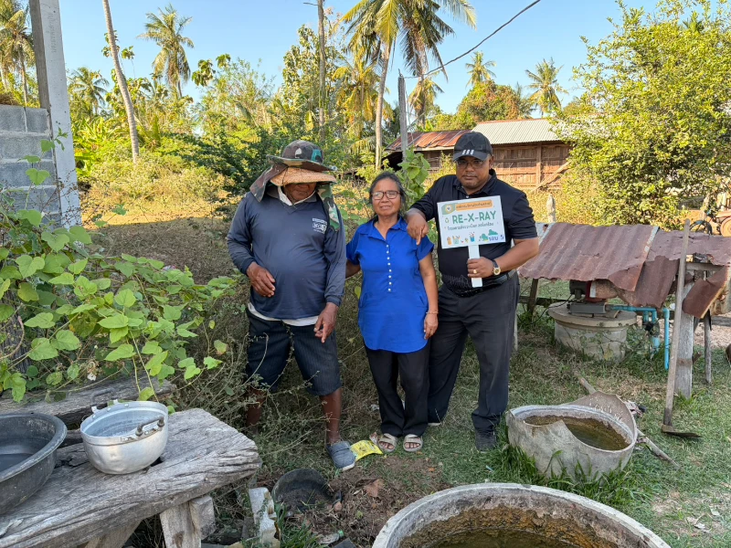 ดำเนินการลงพื้นที่สำรวจครัวเรือนที่ทำถังขยะเปียก เพื่อเตรียมความพร้อมในการทวนสอบรับรองปริมาณกาซเรือนกระจกรอบที่ 5